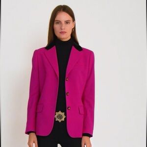 Ralph Lauren Fuchsia Blazer with Black Details